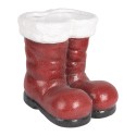 Clayre & Eef Décoration de Noël Image Chaussures 22x22x23 cm Rouge Terre cuite