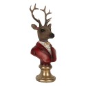 Clayre & Eef Statuetta decorativa Cervo 10x9x19 cm Marrone Plastica
