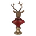 Clayre & Eef Statuetta decorativa Cervo 10x9x19 cm Marrone Plastica