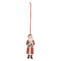 Clayre & Eef Ornamento Natalizio Babbo Natale 11 cm Rosso Plastica