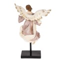 Clayre & Eef Decoratie Beeld Engel 23x21x42 cm Beige Kunststof