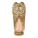Clayre & Eef Decoratie Beeld Engel 20x15x46 cm Roze Kunststof