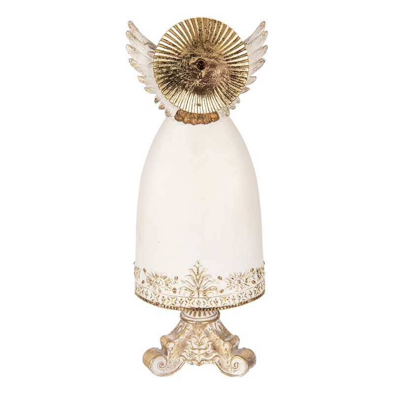 Clayre & Eef Decoratie Beeld Engel 16x12x41 cm Beige Kunststof