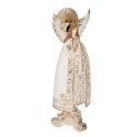 Clayre & Eef Decoratie Beeld Engel 16x12x41 cm Beige Kunststof