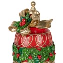 Clayre & Eef Statuetta decorativa di Natale Campanelli Ø 32x41 cm Rosso Plastica