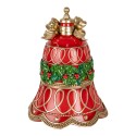 Clayre & Eef Statuetta decorativa di Natale Campanelli Ø 32x41 cm Rosso Plastica