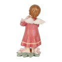 Clayre & Eef Decoratie Beeld Engel 7x6x12 cm Roze Kunststof