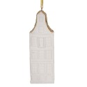 Clayre & Eef Weihnachtsanhänger Haus 11 cm Weiß Kunststoff