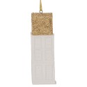 Clayre & Eef Weihnachtsanhänger Haus 11 cm Weiß Kunststoff