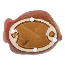 Clayre & Eef Dekoration Schale Fisch 16x11x3 cm Orange Keramik