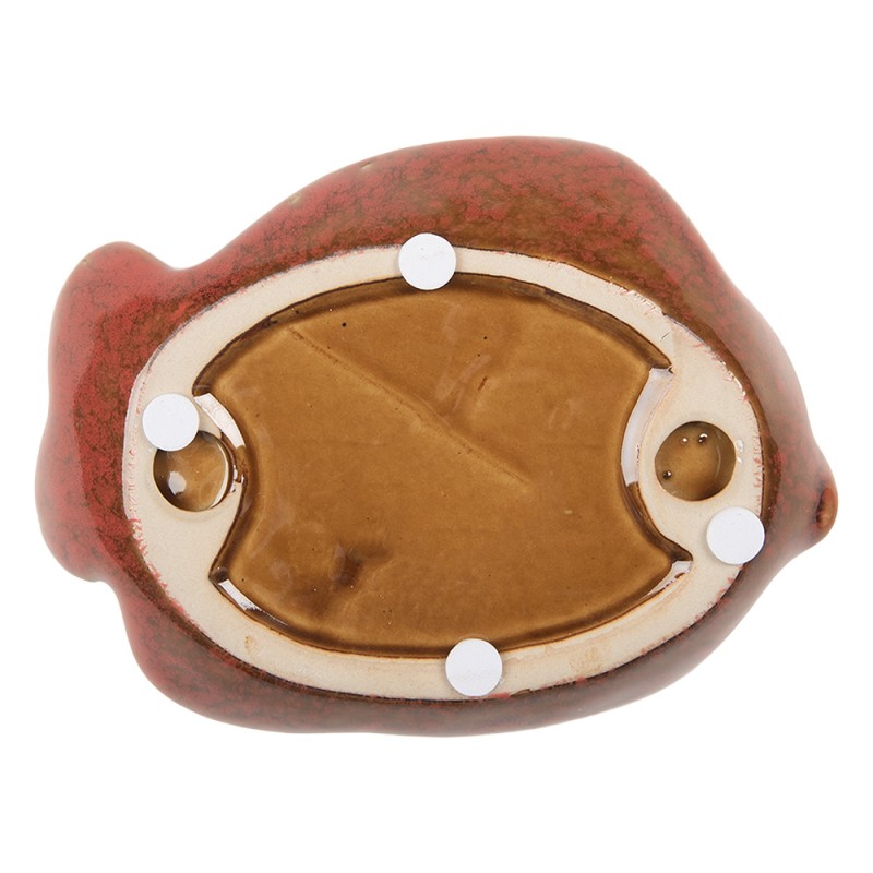 Clayre & Eef Decoratie schaal Vis 16x11x3 cm Oranje Keramiek