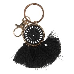 Clayre & Eef Schlüsselanhänger 7 cm Schwarz Synthetisch