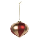 Clayre & Eef Christmas Bauble Ø 10x10 cm Gold colored Red Glass