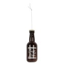 Clayre & Eef Weihnachtsanhänger Flasche Ø 5x13 cm Braun Glas