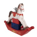 Clayre & Eef Kerstboom Standaard Hobbelpaard 73x21x61 cm Wit Keramisch materiaal