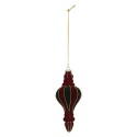 Clayre & Eef Palla di natale Ø 6x15 cm Rosso Verde Vetro