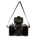 Clayre & Eef Kersthanger Fotocamera 9x5x9 cm Zilverkleurig Glas