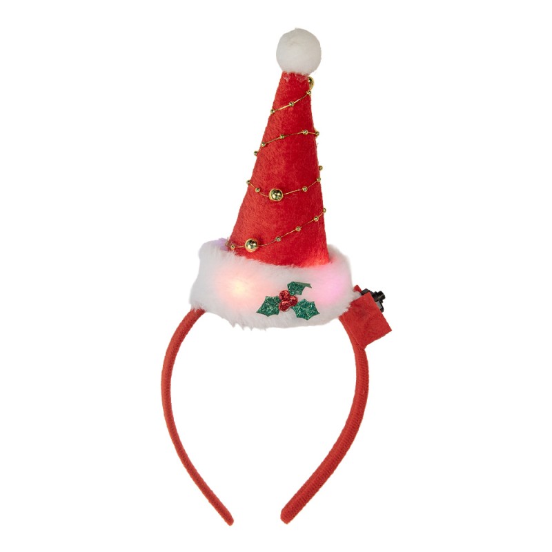 Clayre & Eef Bandeau de Noël 27 cm Rouge Plastique