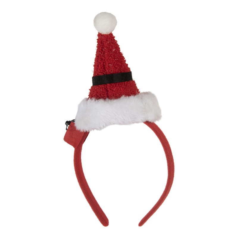 Clayre & Eef Christmas Headband 27 cm Red Plastic