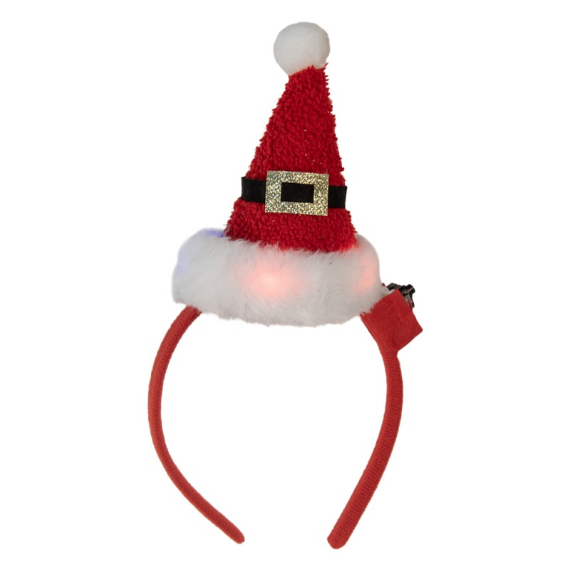 Clayre & Eef Christmas Headband 27 cm Red Plastic