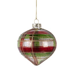 Clayre & Eef Palla di natale Ø 8x8 cm Rosso Color oro Vetro