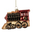 Clayre & Eef Ornamento Natalizio Treno 10x5x6 cm Rosso Vetro