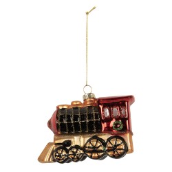 Clayre & Eef Ornamento Natalizio Treno 10x5x6 cm Rosso Vetro