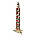 Clayre & Eef Christmas Ornament Ø 4x14 cm Red Glass