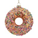 Clayre & Eef Weihnachtsanhänger Ø 10x4 cm Braun Glas