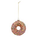 Clayre & Eef Weihnachtsanhänger Ø 10x4 cm Braun Glas