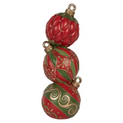 Clayre & Eef Weihnachtsdekoration mit LED-Beleuchtung 14x14x40 cm Rot Kunststoff