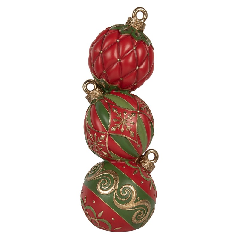 Clayre & Eef Weihnachtsdekoration mit LED-Beleuchtung 14x14x40 cm Rot Kunststoff