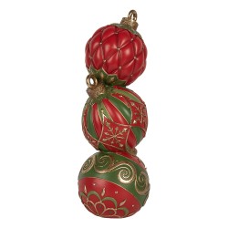 Clayre & Eef Weihnachtsdekoration mit LED-Beleuchtung 14x14x40 cm Rot Kunststoff