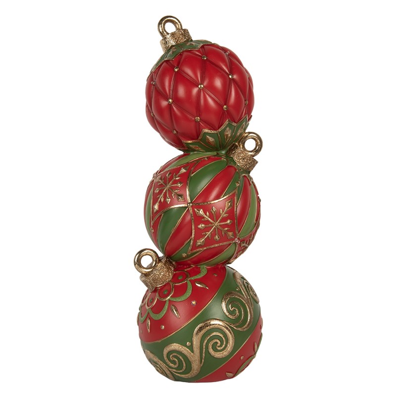 Clayre & Eef Weihnachtsdekoration mit LED-Beleuchtung 14x14x40 cm Rot Kunststoff