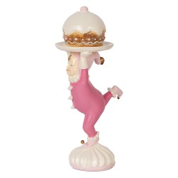 Clayre & Eef Decoratie Beeld Elf 12x8x21 cm Roze Kunststof