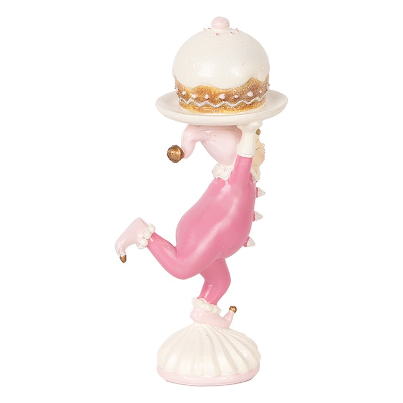 Clayre & Eef Decoratie Beeld Elf 12x8x21 cm Roze Kunststof