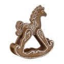 Clayre & Eef Decoratie Beeld Hobbelpaard 14x4x15 cm Bruin Kunststof