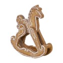 Clayre & Eef Decoratie Beeld Hobbelpaard 14x4x15 cm Bruin Kunststof