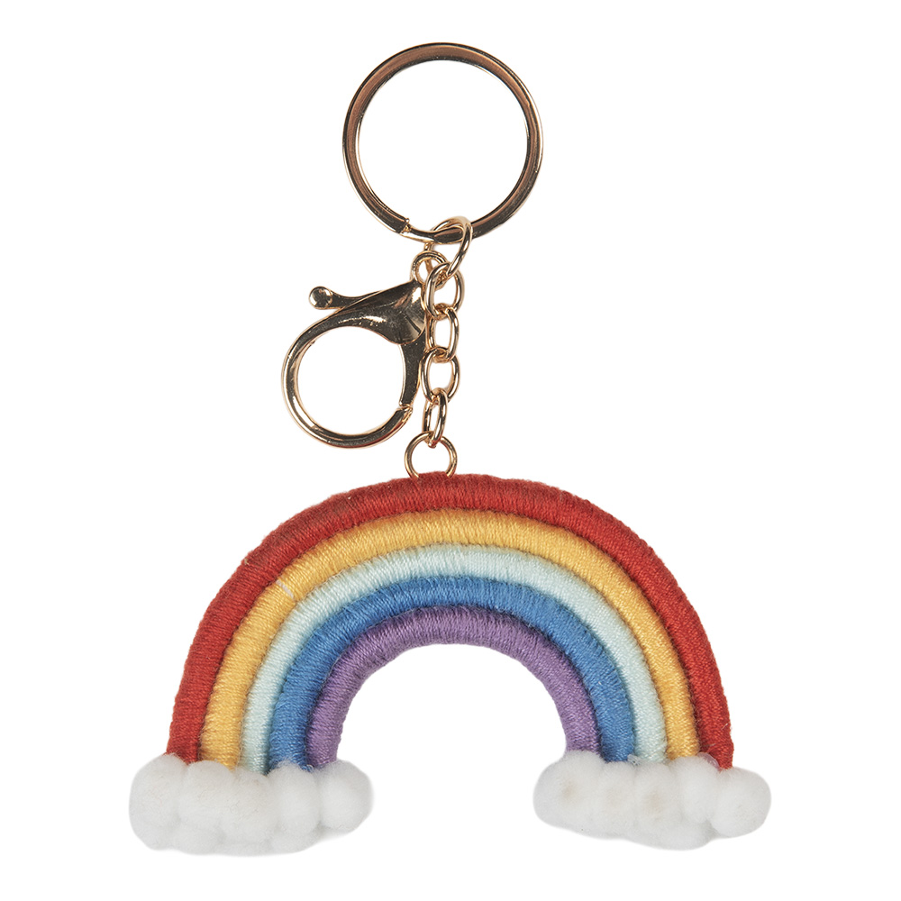 Clayre & Eef Sleutelhanger 6x2x9 cm Multi Synthetisch afbeelding