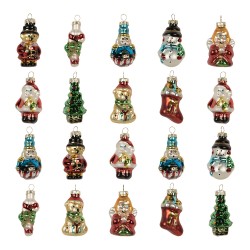 Clayre & Eef Weihnachts-Anhänger 20er-Set Mehrere Glas
