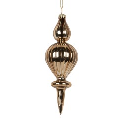 Clayre & Eef Weihnachtskugel Ø 5x15 cm Goldfarbig Glas