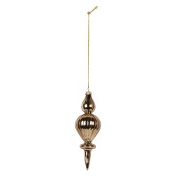 Clayre & Eef Weihnachtskugel Ø 5x15 cm Goldfarbig Glas
