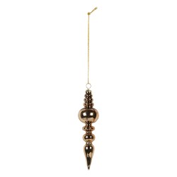 Clayre & Eef Weihnachtskugel Ø 4x16 cm Goldfarbig Glas