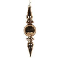 Clayre & Eef Weihnachtskugel Ø 5x19 cm Goldfarbig Glas