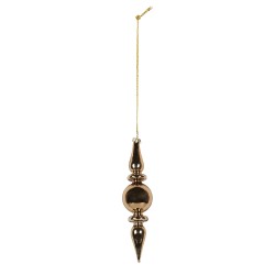 Clayre & Eef Weihnachtskugel Ø 5x19 cm Goldfarbig Glas