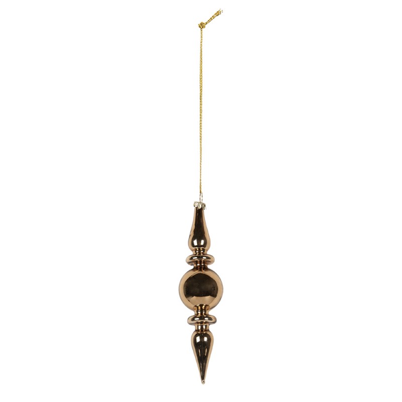 Clayre & Eef Weihnachtskugel Ø 5x19 cm Goldfarbig Glas