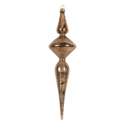 Clayre & Eef Weihnachtskugel Ø 8x32 cm Goldfarbig Glas