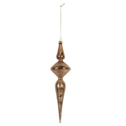 Clayre & Eef Weihnachtskugel Ø 8x32 cm Goldfarbig Glas
