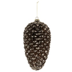 Clayre & Eef Weihnachtskugel Ø 12x24 cm Silberfarbig Glas