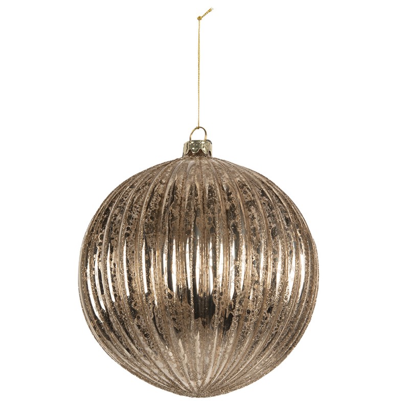 Clayre & Eef Weihnachtskugel Ø 15x15 cm Transparant Glas